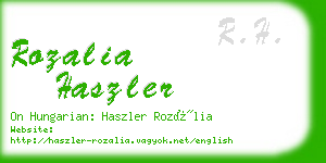 rozalia haszler business card